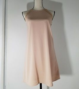 19 COOPER WOMEN'S SLEEVELESS SLIP BEIGE DRESS